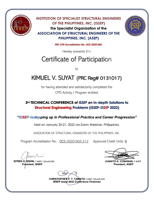 Certificates Awards Reinforcemen Structural Engineers